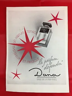 TABU DANA Perfume Advertising Paper Press French Advertising Magazine • £3.09