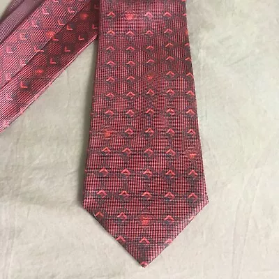 Gianni Versace Vintage 90's Men's Silk Red Medusa Print Tie Made In Italy • $64