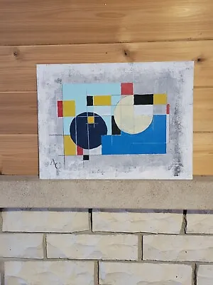 Mid Century Modern Abstract Vintage Brutalist Style Painting Modernist Original  • $169