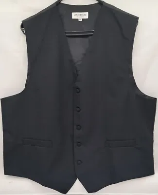 Big Size Mens Waistcoat Black Perfect For All Occasions Size 2xl- 6xl New • £29.99