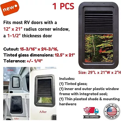 Screen Door Window Replace For RV Travel/Utility Trailer Camper Open/Close Shade • $152.40