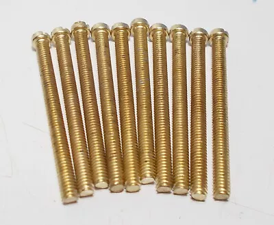 £3.99 • Buy Meccano 50mm Long Slotted Cheesehead Brass Bolts X 10 (111g)