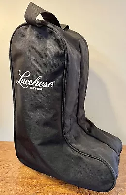 Lucchese Travel Zipper Cowboy Boots Bag - Black - Embroidered Stitching • $43