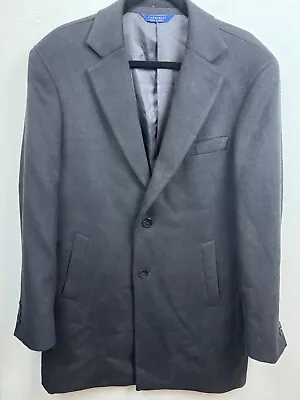 Caravelli's Top Coat Mens 42R Black Classic 3/4 Length Jacket 2 Button Lined • $68.88