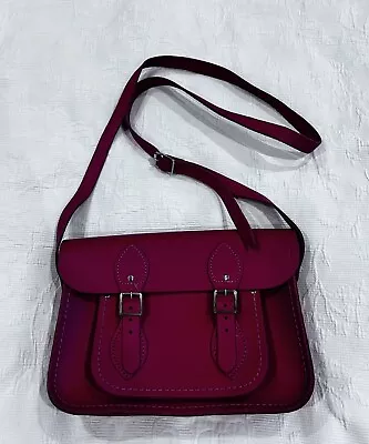 The Cambridge Satchel Company Leather Satchel - Raspberry Pink Bag Crossbody • £55