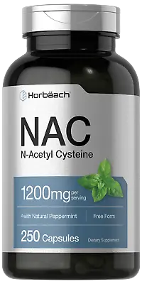 NAC N Acetyl Cysteine 1200mg | 250 Caplets | Non-GMO Gluten Free | By Horbaach • $21.79