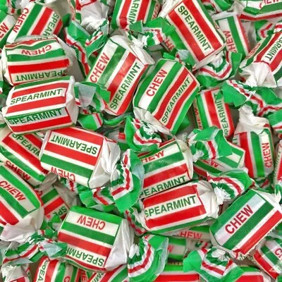 Real Candy Co Spearmint Individual Wrapped Chews Mint Sweets Retro Traditional • £0.99