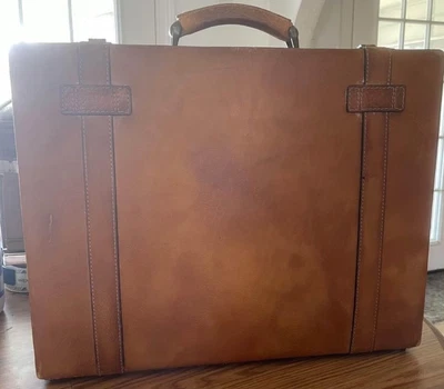 $150 • Buy Gold Pfeil Caracciola Brown Hard Side Attache Briefcase