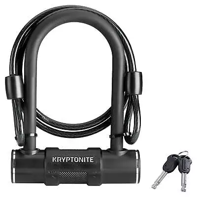 Kryptonite Mini 12mm U-Lock Bicycle Lock & 8mm Looped Bike Security Cable • $20.26