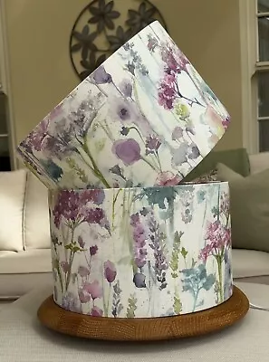 Wild Flowers Lamp Shade Voyage Floral Summer Ilinizas Fabric Pink Teal Lampshade • £29.50