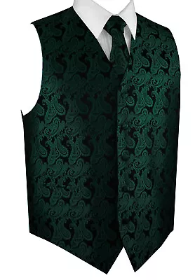 XS-6XL Men's Paisley Formal Tuxedo Vest Tie & Hankie Set. Wedding Prom Cruise • $22.95