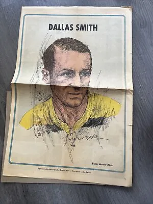 Vintage Dallas Smith Boston Bruins Poster Boston Globe W/ Comic On The Side • $9