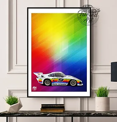 Porsche 935 Apple Le Mans Print - Artwork Wall Art Motorsport Poster Racing Gift • £25