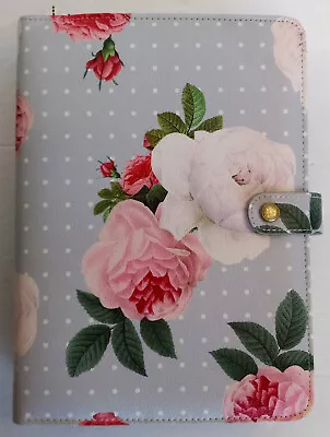 Webster’s Pages Planner 6 Ring Binder 12 Months Undated Faux Leather Rose Cover • $12