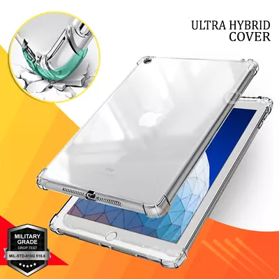$19.99 • Buy Shockproof Clear Case Heavy Duty Cover For IPad 10th 9th 7th 6th 5th Gen Air 3 4
