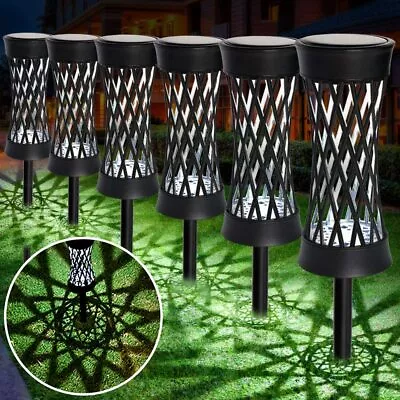 Solar Lights Outdoor Upgraded Bright 6Pack Solar Pathway Lights Waterproof Auto  • $14.99