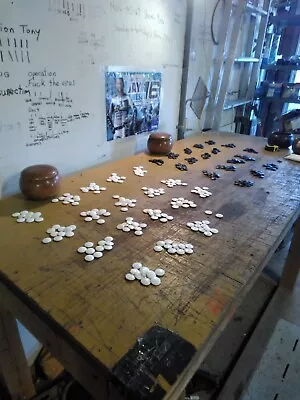 Japanese Go Board Game Pieces Real Deal Shells Video • $70