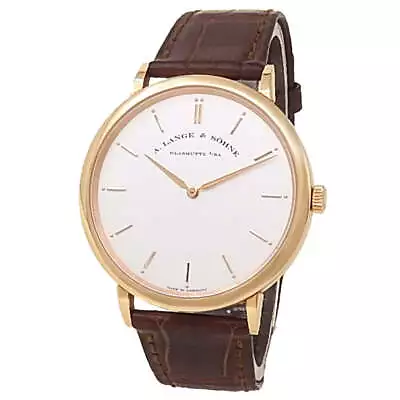 A. Lange & Söhne Saxonia Thin 18k Rose Gold Manual Silver Men's Watch 211.032 • $14390