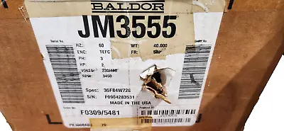 BALDOR JM3555 Electric Pump Motor 2 HP 230/460V 3 Phase 3450 RPM 56J Frame • $399.99