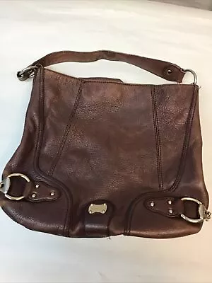 MICHAEL KORS Hobo Bag Brown Pebbled Leather Size 13x11x5 • $32