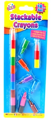 Stackable Crayons Coloured Crayons Coloured Pencils Stackable Colour Pens 18pcs • £3.45