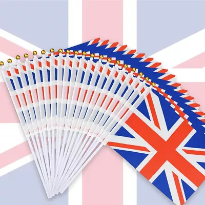 2024 Union Jack Flag Small Hand Waving British Royal Coronation Party Event UK • £2.45