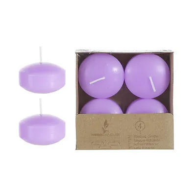 Mega Candles - Unscented 2  Floating Disc Candles - Lavender Set Of 12 • $14.99