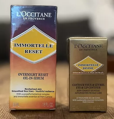 L’occitane Reset Oil-in-serum Plus Immortelle Eye &lip Contour • $90