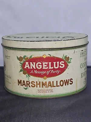 Vintage Angelus Marshmallow 5 Lbs Cracker Jack Co. Tin • $130