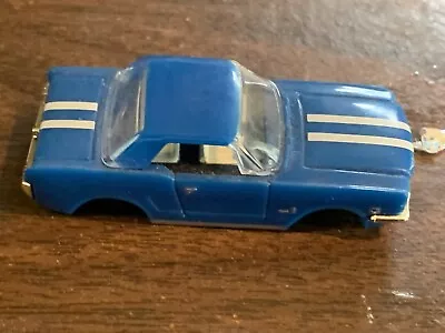 Model Motoring Blue White Stripe Convertible Hard Top Mustang Body Only TJet • $17.50