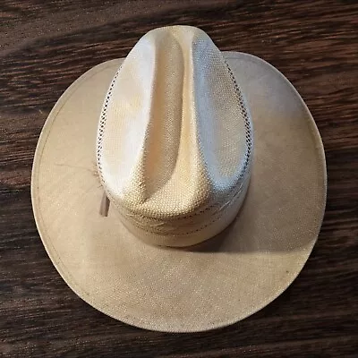 Vintage Bailey U Rollit Size 7 & 5/8 Mens Straw Western Cowboy Hat  • $42