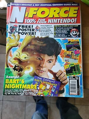 N-Force Issue #6  December 1992 (Nintendo) Newsfield  Crashzzap Stable • £5