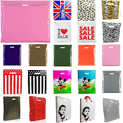 £26.61 • Buy PLASTIC CARRIER BAG - Modern Printed Strong Gift Shopping Bag Full Range Of Bags