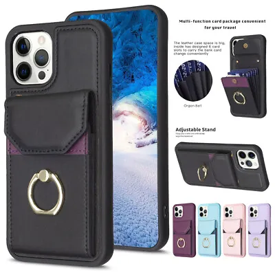 $16.99 • Buy For IPhone 15 Pro Max 14 13 12 Pro Max XS 8 Plus Case Leather Wallet Cards Cover