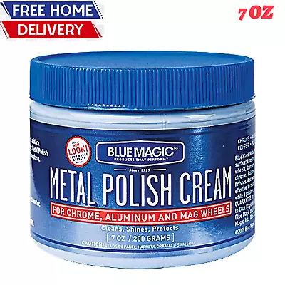 BLUE MAGIC 400-6 Metal Polish Cream Tub 7 Oz - CHROME & ALUMINUM MAG WHEELS • $18.98