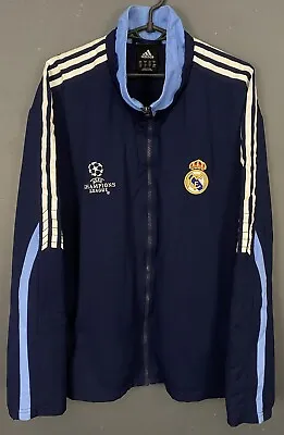 Uefa Mens Adidas Fc Real Madrid 2005/2006 Anthem Jacket Soccer Football Size M • $99.99