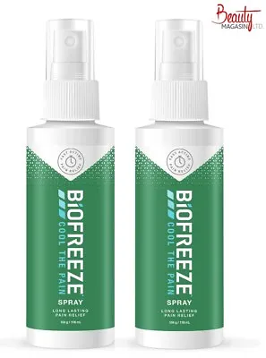 £22.21 • Buy BIOFREEZE Fast Long Lasting Pain Relief Cold  Spray 118 Ml  (2 Pack)
