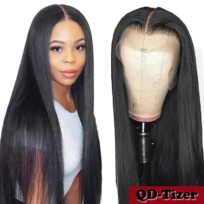 Brazilian Full Wigs Heat Resistant Soft Hair Synthetic Lace Front Wig Straight • $26.90