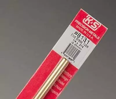 K&s Metal Round Tube 1/4  D X 12  L Brass Carded/ Pack • $9.08