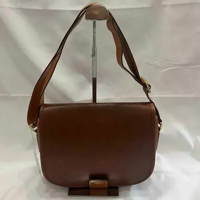 Celine Shoulder Bag Leather Brown Original Vintage JPN Import Ladies Bag • $134.19