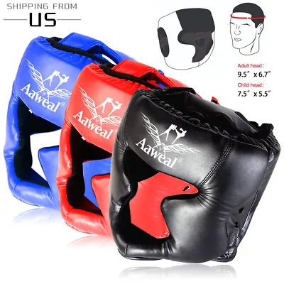 Boxing Head Guard MMA Kickboxing Training Face Protective Head Gear Martial Arts • $17.09