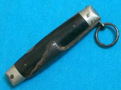 Odd Antique Spain France Couteau Horn Barrel Navaja Ring Lockback Knife Vintage • $279.99