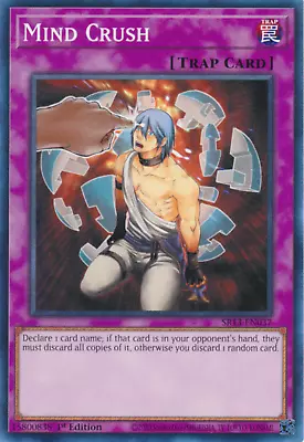 1X NM Mind Crush - SR13-EN037 - Common 1st Edition Yugioh • $1.84