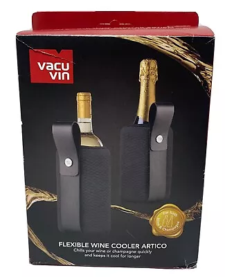 $13.88 • Buy Vacu Vin Flexible Wine And Champagne Cooler Artico Portable Black Unused In Box