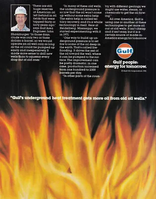1981 Gulf Oil: Underground Heat Treatment Vintage Print Ad • $7.25