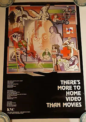 Vintage John Lennon More To Home Video Than Movies Poster 22  X 33 1/2  • $14.95
