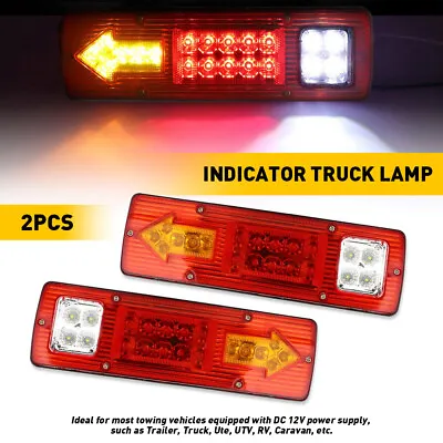 2x Utility Trailer LED Light Tail Kit Stop Rear Turn Brake Indicator Truck Lamp • $15.67