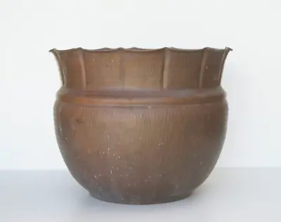 Vintage Copper Pot Plant Holder Jardiniere Large • $95