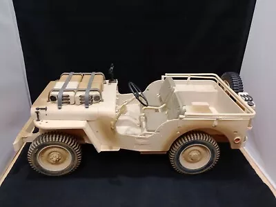 Vtg 2002 Hasbro Toys GI Joe 1941 Willys Jeep Desert Patrol Vehicle 1/6 Scale • $99.95