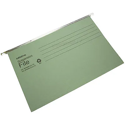£24.99 • Buy 25 X Green Foolscap Hanging Suspension Files Tabs Inserts Filing Folders Cabinet
